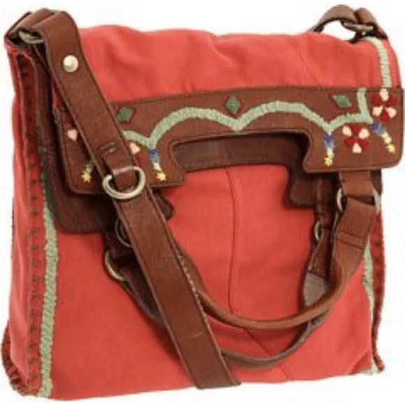 Lucky Brand Bags Rare Lucky Brand Abbey Road Melon Embroidered